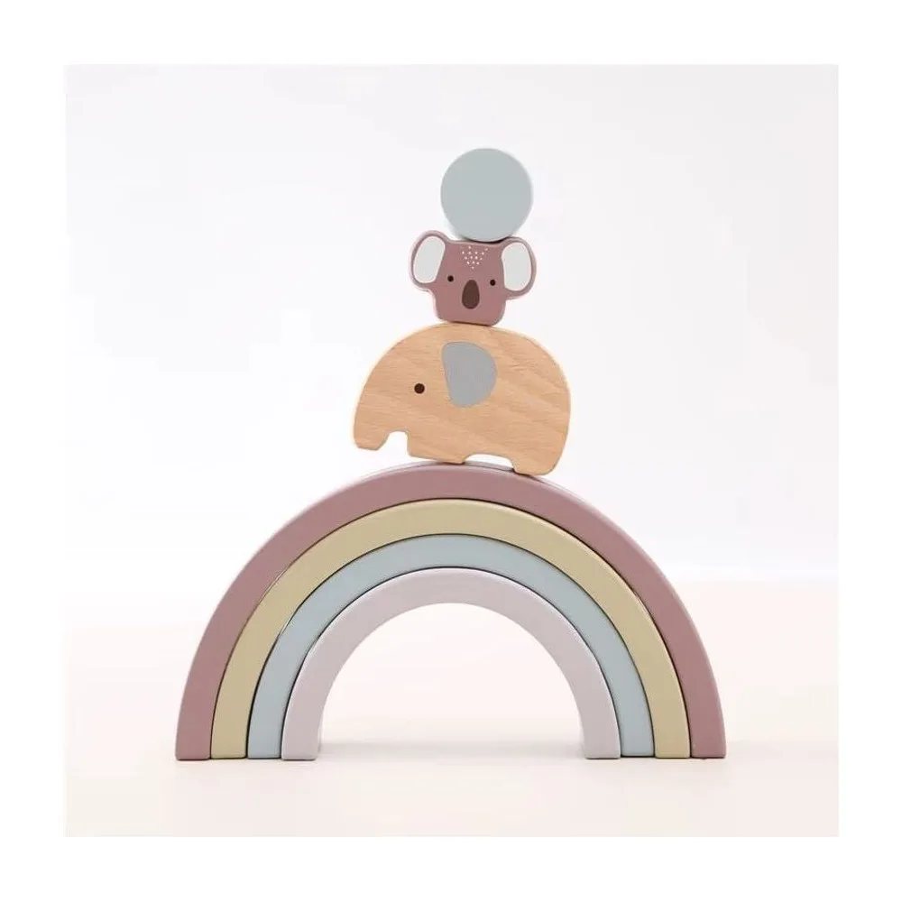 Juego Montessori de Equilibrio de Animales en Madera
