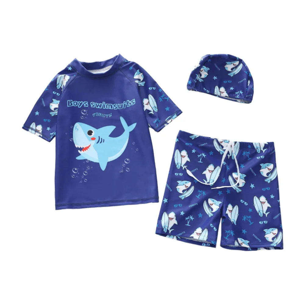 Traje de Baño Niño 3 Piezas Tiburón Azul | SensiBlue